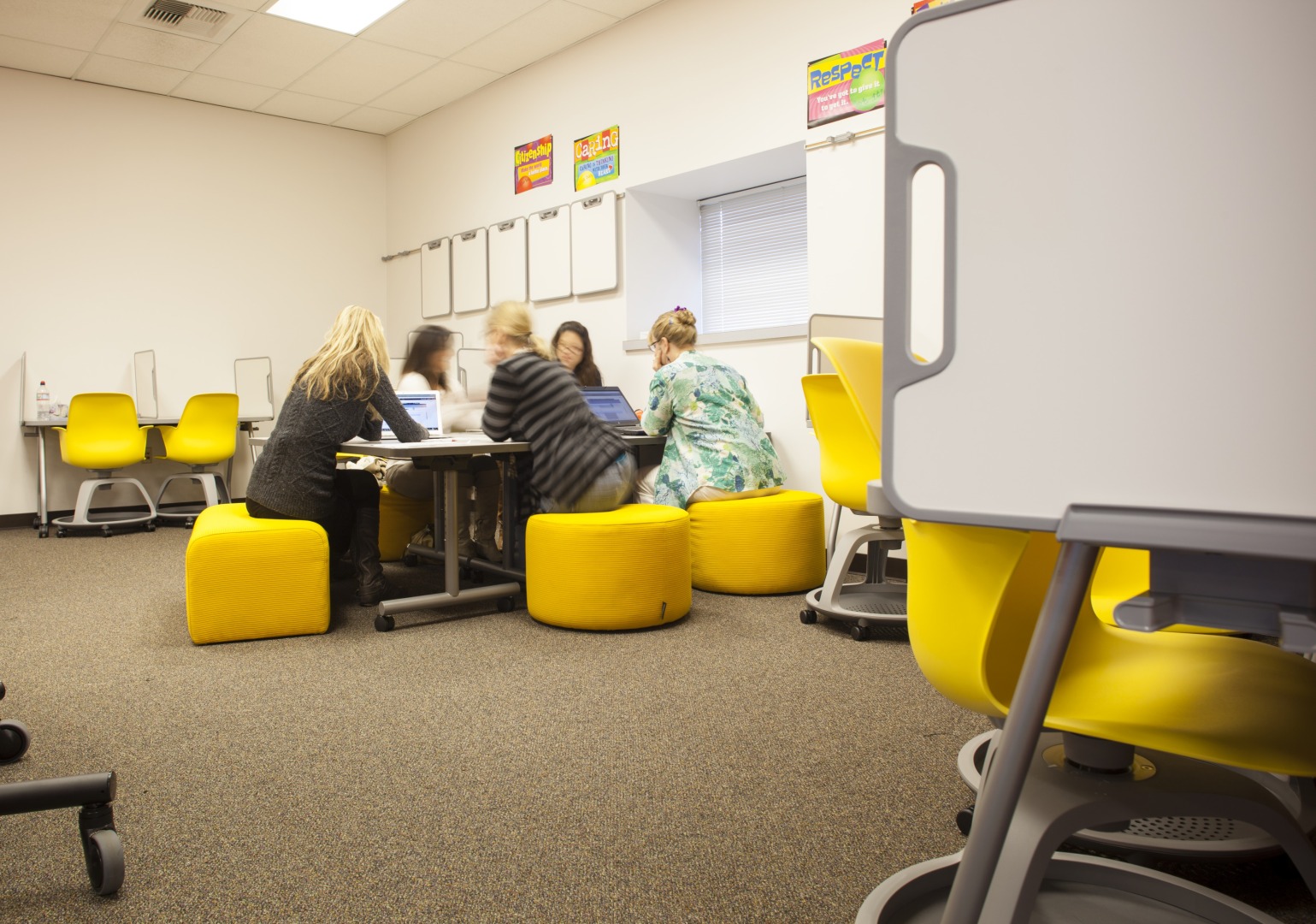 A Milpitas USD Spangler Learning Center Classroom shows the work of architectural design consultants.