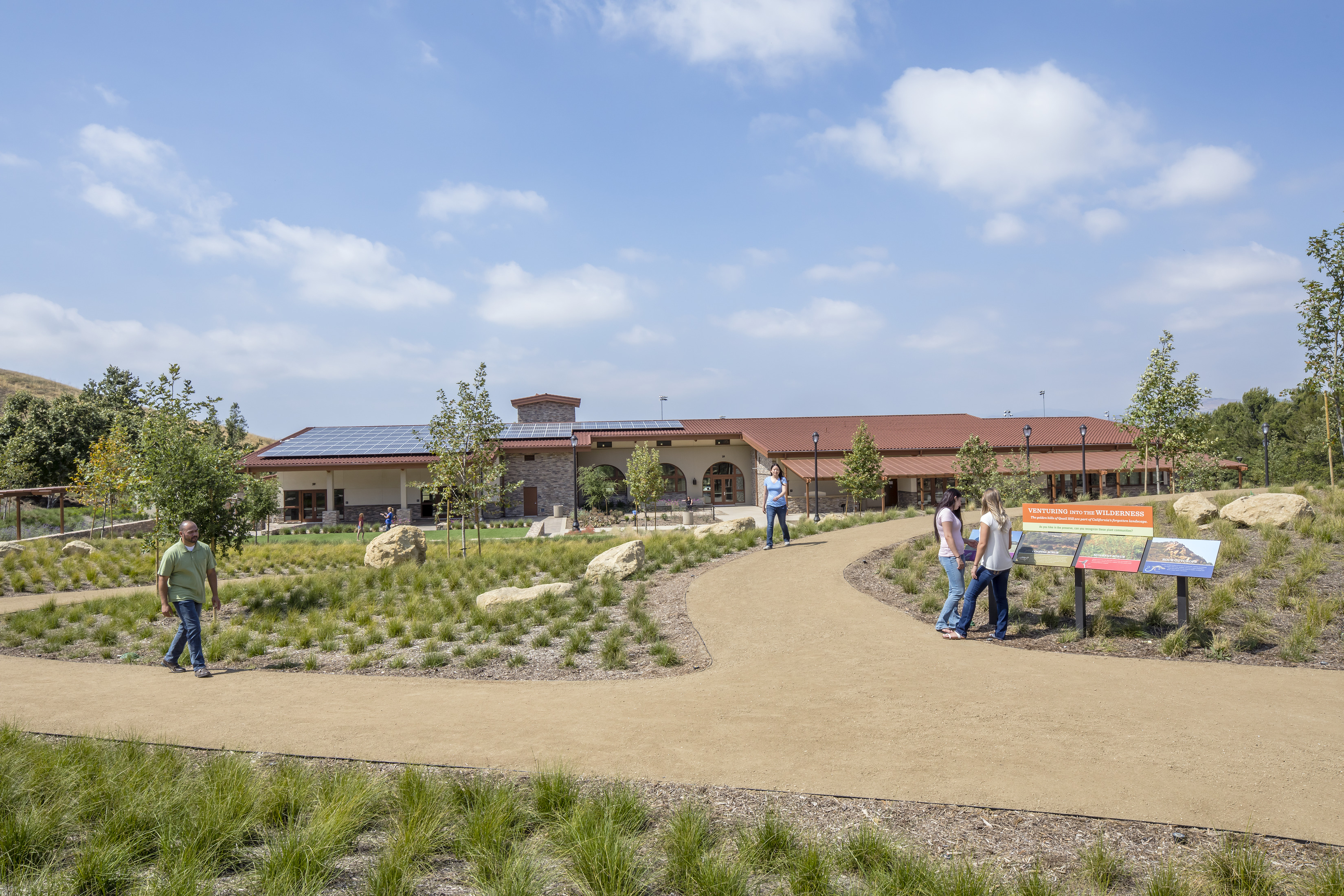 The Quail Hill Community Center is a prime example of green building design. 