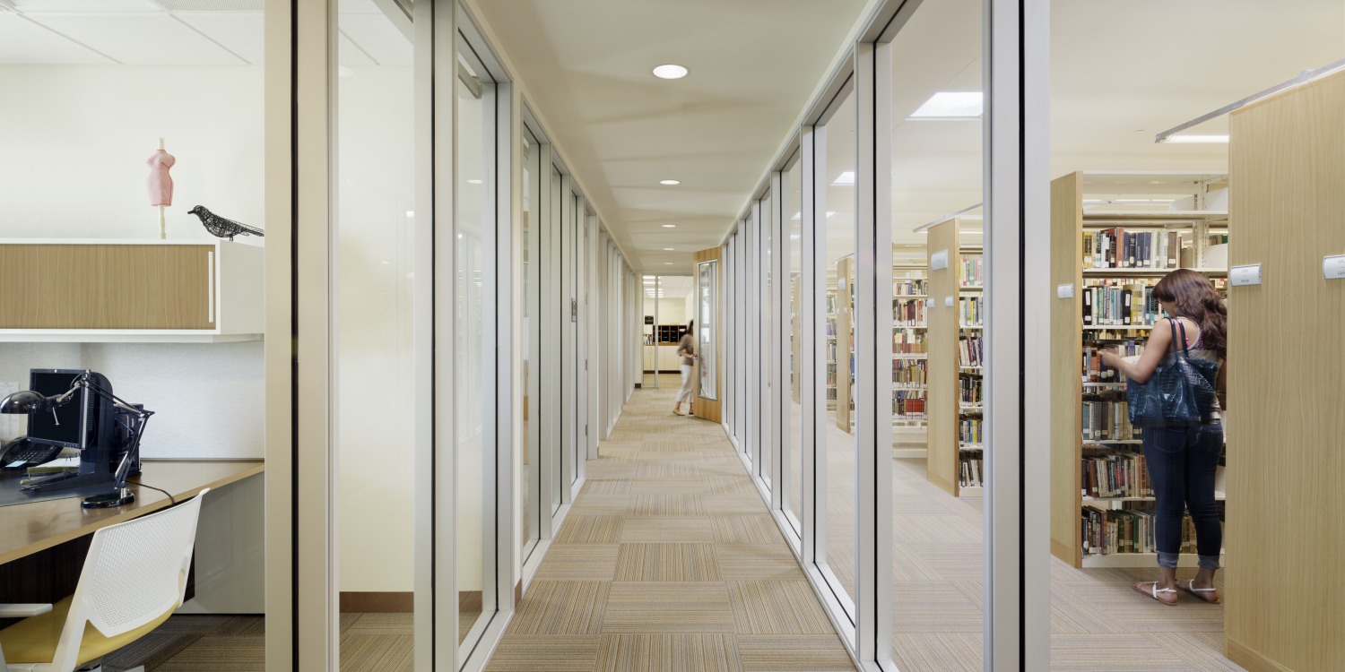 Librarian offices and hallway 